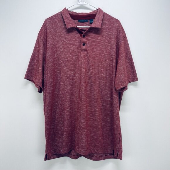 Perry Ellis Other - Perry Ellis Polo Shirt Size XL Men’s Short Sleeve Button Red Moisture Wicking